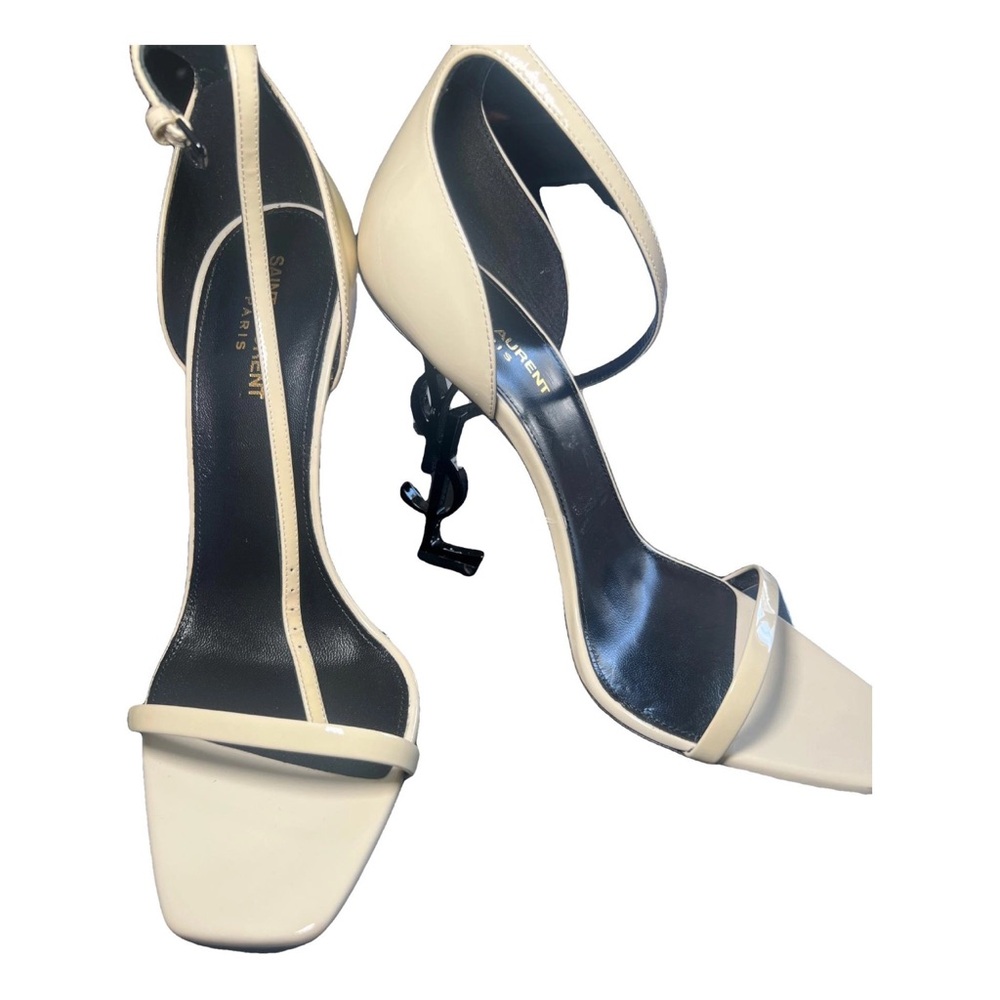 Saint Laurent Cream and Black Women's Heels
